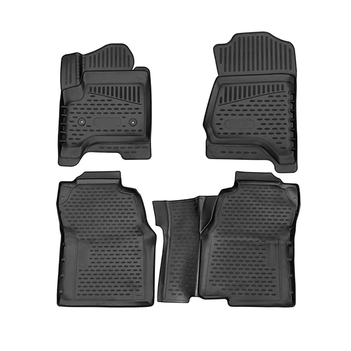 GMC Sierra Crew Cab 3500 Floor Mats - Omac - Rubber TPE - Black - '14-'19